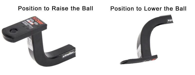Hitch insert for raising or lowering a ball