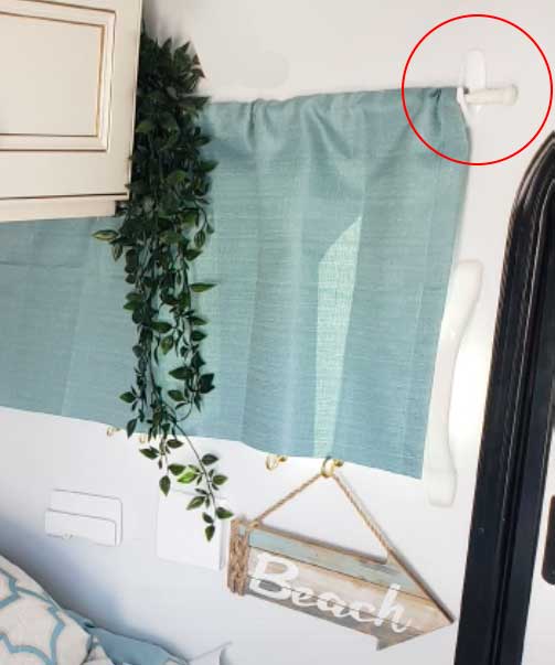 Cafe Curtain Rod and Command Hooks